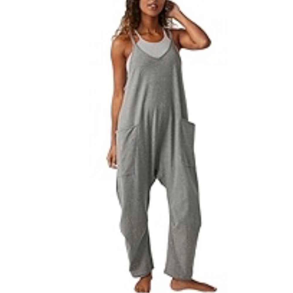 Gray Sleeveless Jumpsuit
